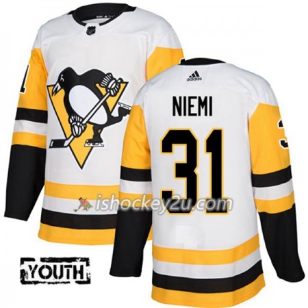 Børn NHL Pittsburgh Penguins Trøje Antti Niemi 31 Adidas 2017-2018 Hvid Authentic